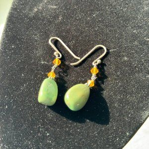 Vintage/Retired Silpada Turquoise & Amber Earrings